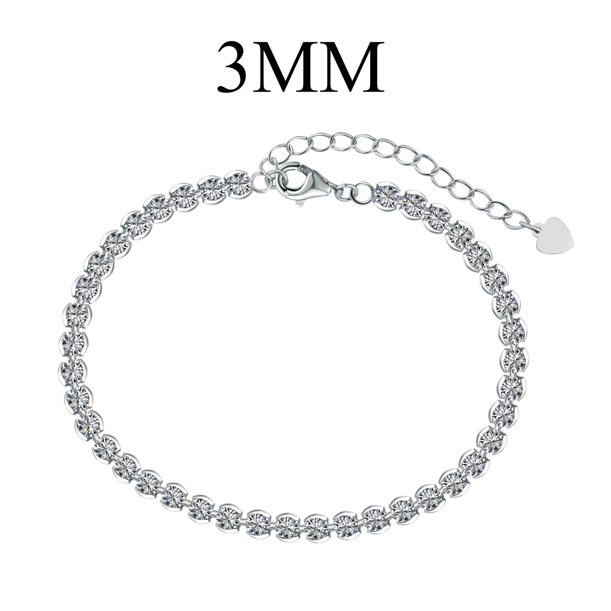 [Together]Ornate  Sparkling Round Cut Daily Bracelet