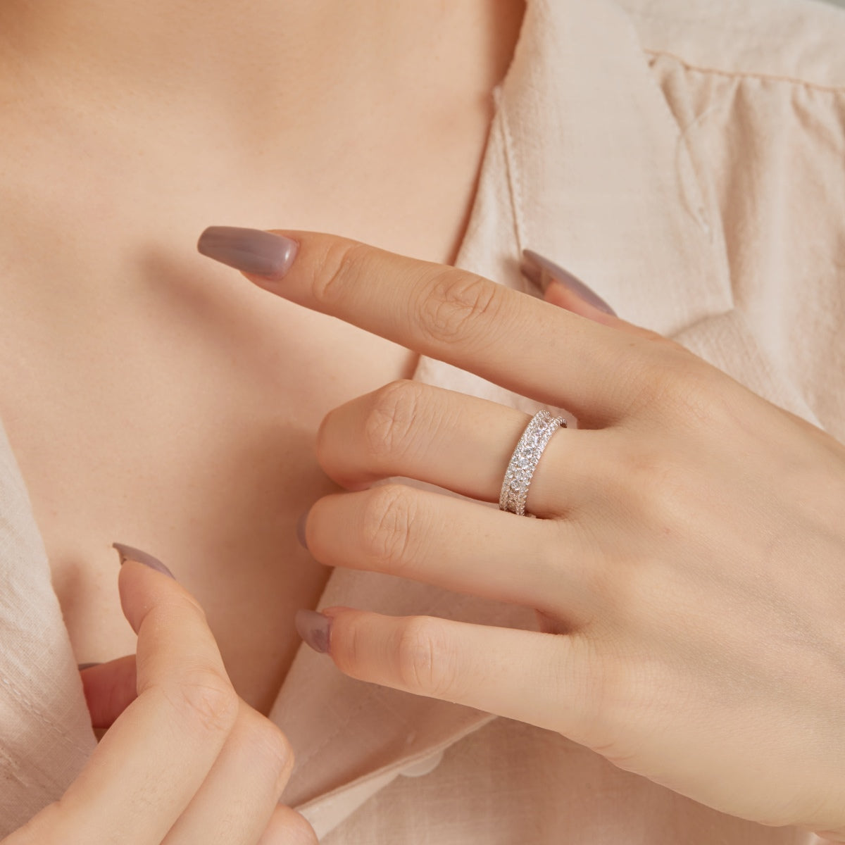 [Together]Delicate Colorful Round Cut Daily Ring