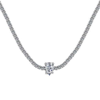 [Together]1.0 carat Unique Pear Cut Tennis Necklace