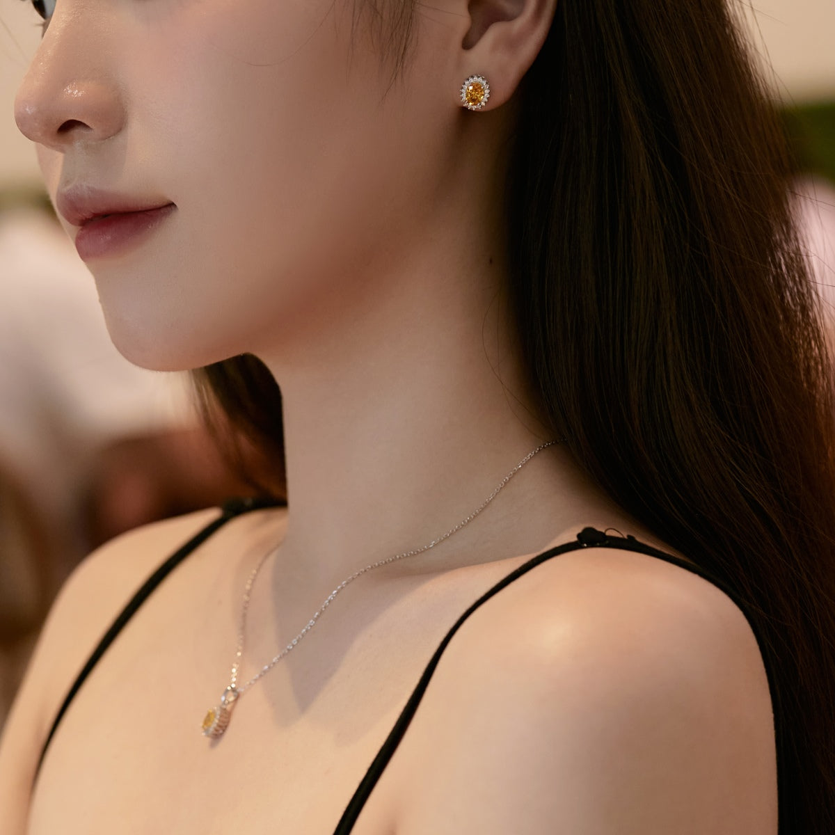 [Together]Delicate Radiant Oval Cut Daily Earrings