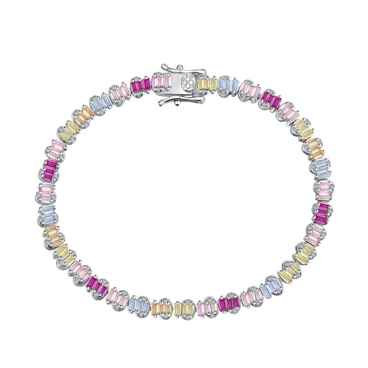 [Together]Delicate Colorful Emerald Cut Party Bracelet