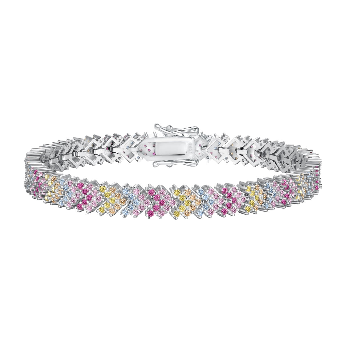 [Together]Ornate Sparkling Round Cut Party Bracelet