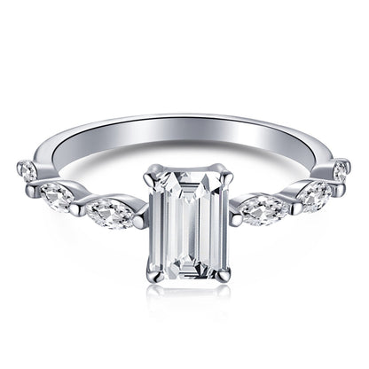 [Together]1.0 Carat Dainty Resplendent Radiant Cut Daily Ring