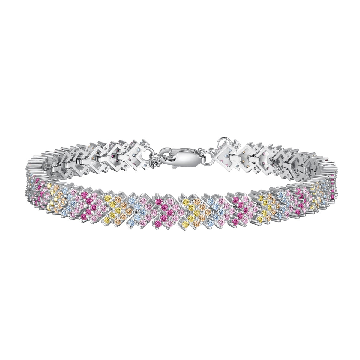 [Together]Ornate Sparkling Round Cut Party Bracelet