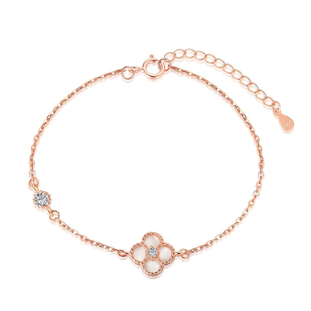 [Together]Delicate Four Leaf Clover Bracelet