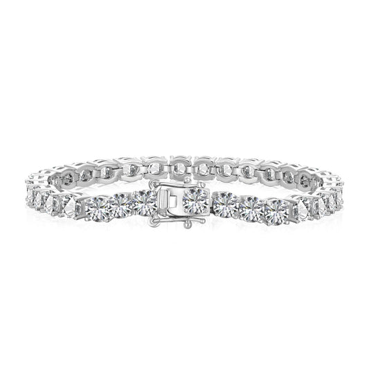 [Together]Ornate Sparkling Round Cut Wedding Bracelet