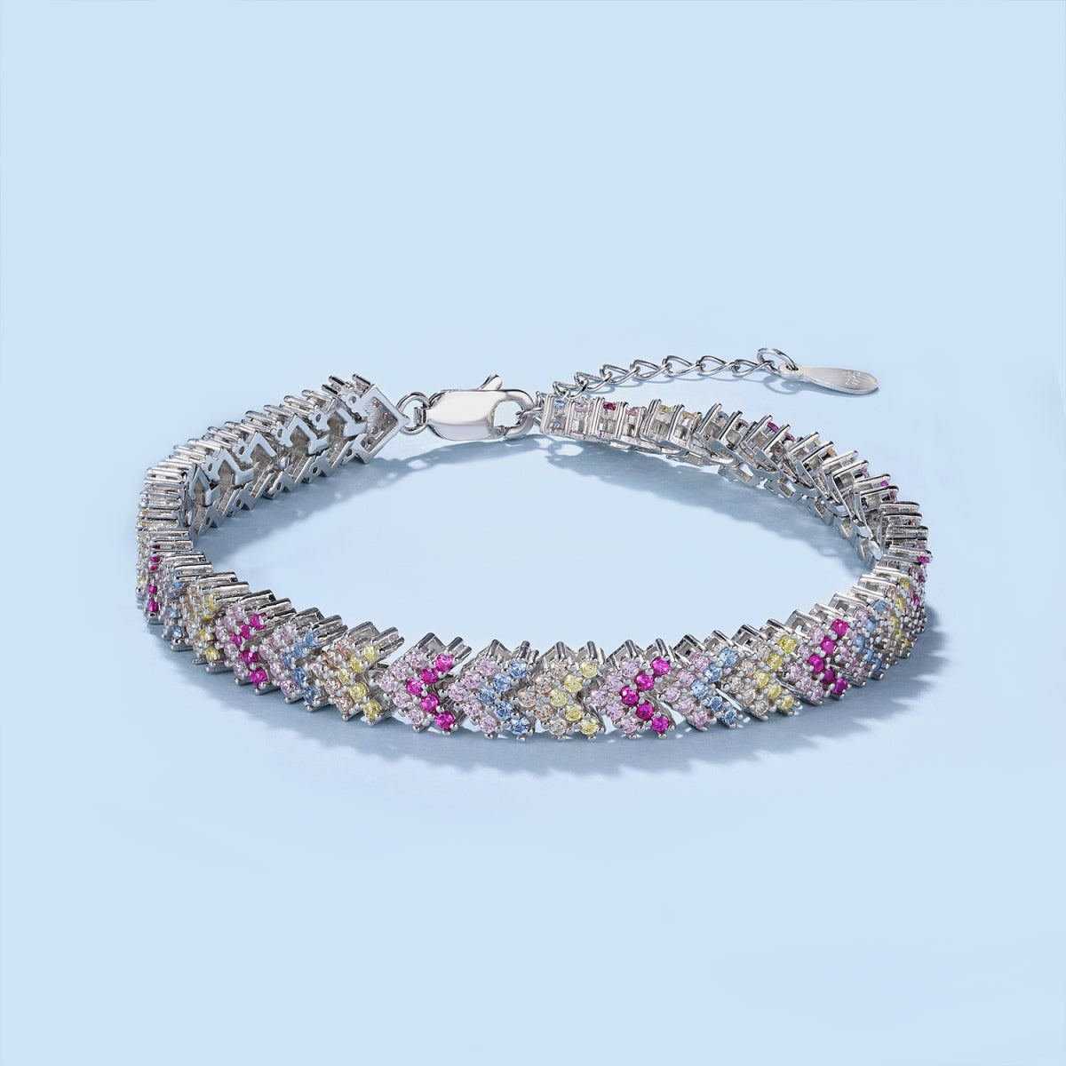 [Together]Ornate Sparkling Round Cut Party Bracelet