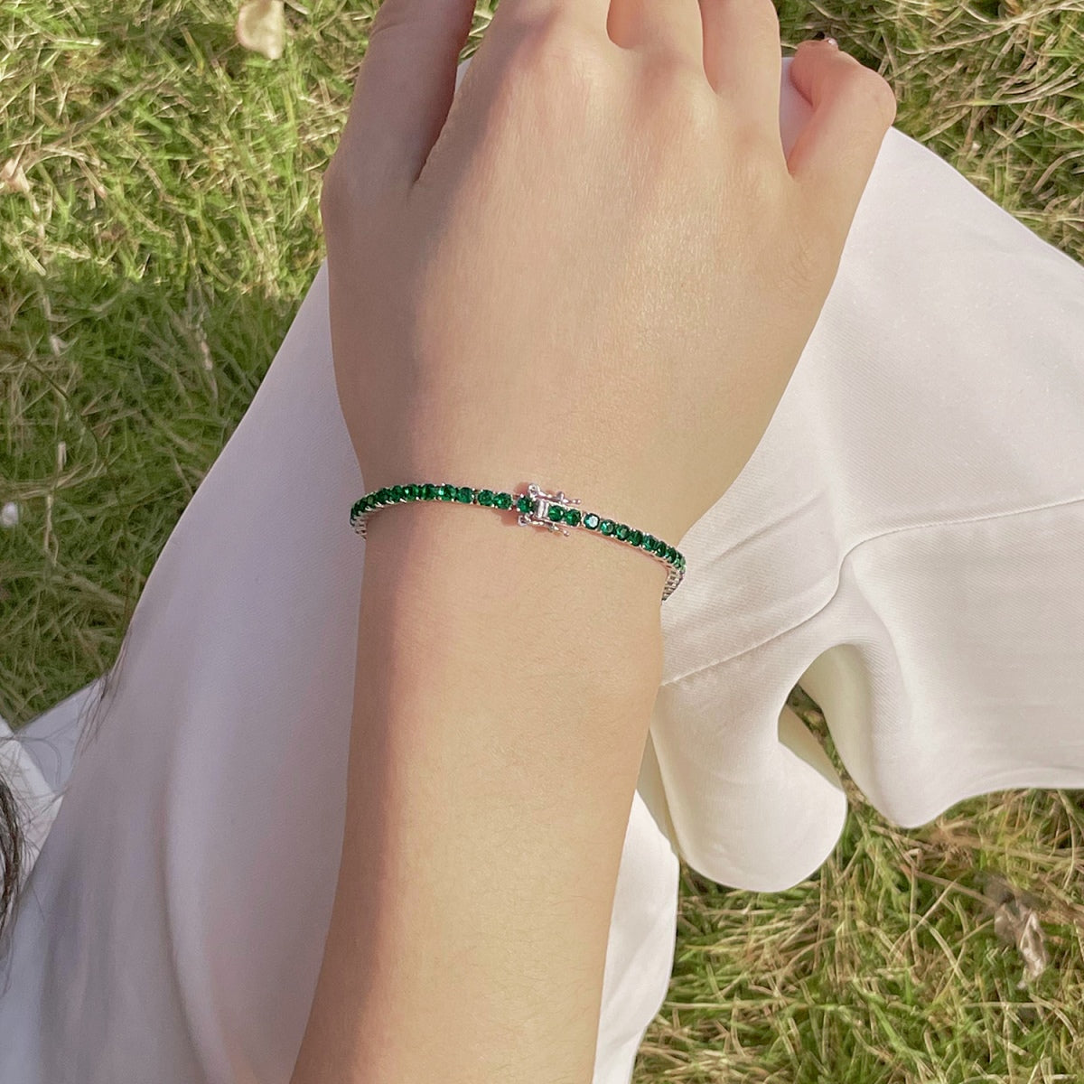 [Together]Radiant Colorful Round Cut Party Bracelet