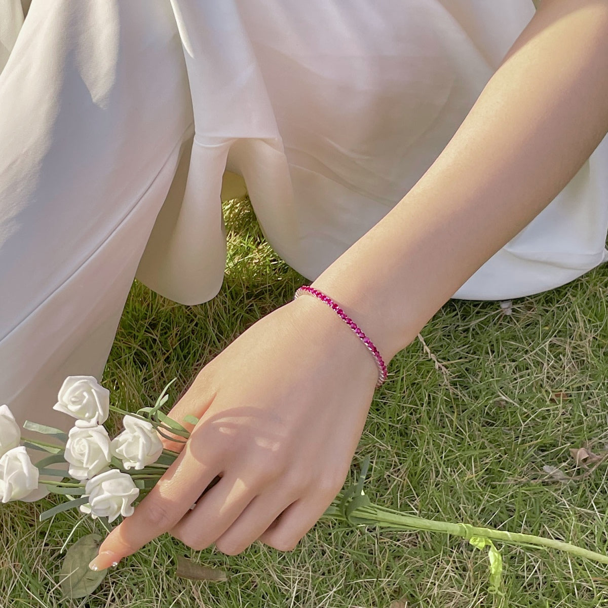 [Together]Radiant Colorful Round Cut Party Bracelet