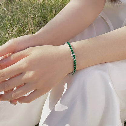 [Together]Radiant Colorful Round Cut Party Bracelet