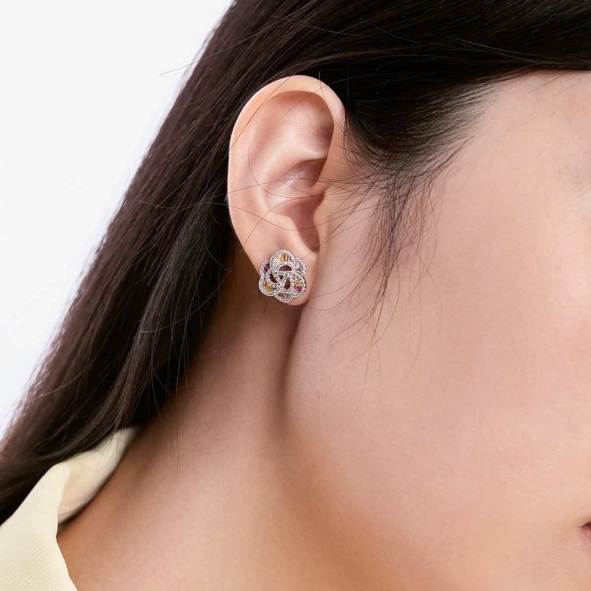 [Together]Exquisite Flower Shape Daily Earrings