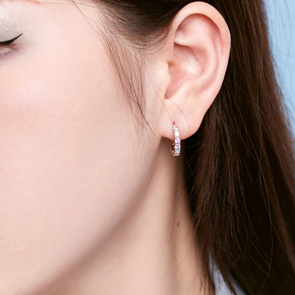 [Together]Radiant Colorful Round Cut Earrings