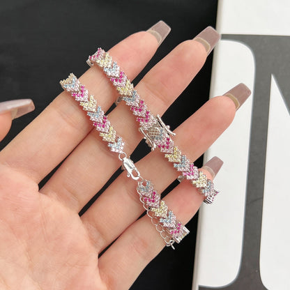 [Together]Ornate Sparkling Round Cut Party Bracelet