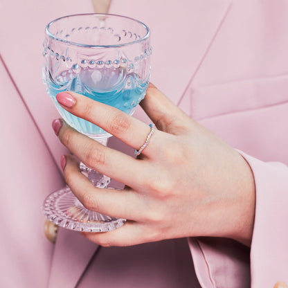 [Together]Dainty Colorful Round Cut Party Ring