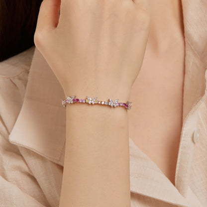 [Together]Ornate Colorful Butterfly Shape Round Cut Daily Bracelet