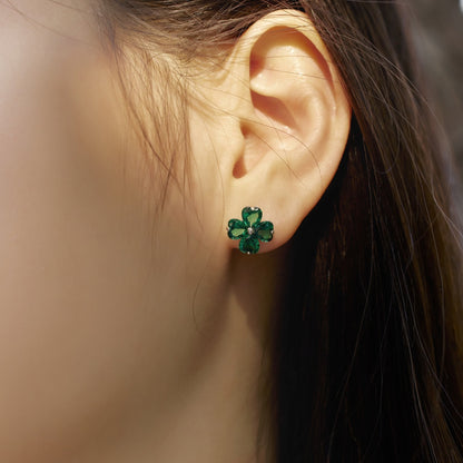 [Together]Four-Leaf Clover Ball Earrings