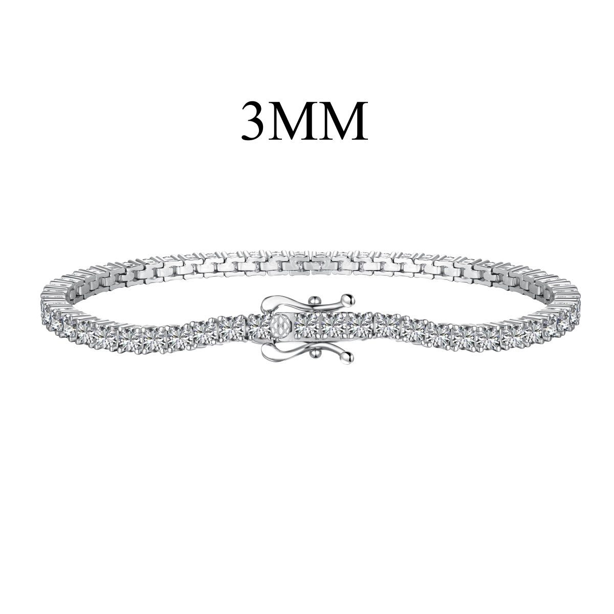 [Together]Dainty Charming Round Cut Tennis Bracelet