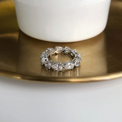 [Together]Exquisite Pear Cut Tennis Ring